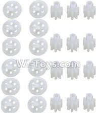 Cheerson CX-33W CX-33S Parts-05-03 Small motor gear(12pcs) & Main gear(12pcs),Cheerson CX-33W CX-33S RC Drone Quadcopter Spare parts,5.8G real-time image transmission aerial aircraft accessories